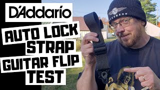 Daddario Auto Lock Strap Guitar Flip Test [upl. by Lenard47]