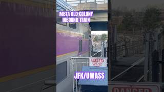 MBTX 1861 departing from JFKUMass inbound to Boston mbta train shorts [upl. by Robbyn]