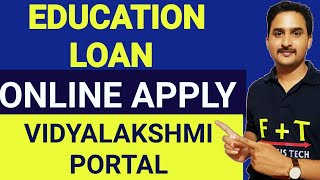 Education Loan Online Application At Vidyalakshmi Website [upl. by Trimmer548]