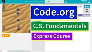 Codeorg Express Lesson 105 Loops with Rey and BB8  Answers Explained  Course C Lesson 85 [upl. by Ahsyia]