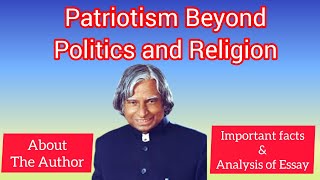 quotPatriotism beyond Politics and Religionquot by Dr APJAbdul Kalam with important factsugcnet [upl. by Adnowal530]