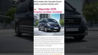 Hyundai starex 2015 engine number location automobile D4C hyundai [upl. by Macmahon775]