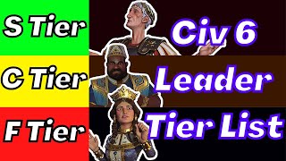 Civilization 6 Complete Leader Tier List For Civilization 6  Ranking Every Leader In Civ 6 [upl. by Sowell]