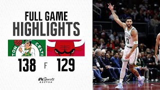 FULL GAME HIGHLIGHTS Celtics finish NBA Cup group play with a 138129 win against the Bulls [upl. by Carlile160]