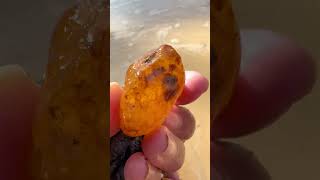 Finding Natural Carnelian Gemstone By Using Hand In River gemstone crystals quartz quartzmining [upl. by Islaen]