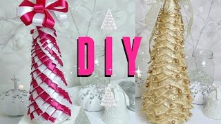 DIY ÁRBOL NAVIDEÑO DE LISTONESDIY RIBBON CHRISTMAS TREE [upl. by Hcire710]