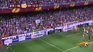 Valência 3 x 1 Sevilla semifinal da UEFA Europa League 20132014 [upl. by Alesandrini558]