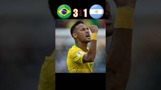 Brazil 🆚️ Argentina 31 imaginery match highlights shorts football youtube ronaldo messi [upl. by Balch188]