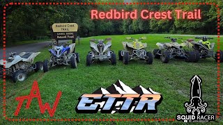 Redbird Crest Trail on Sport Quads LTR450 Raptor 700 LTZ400 and Honda 400EX rips Kentucky trails [upl. by Nyltak]