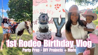 1st Rodeo Birthday Prep  Birthday Vlog  Western Themed Birthday Party [upl. by Aicirtap]