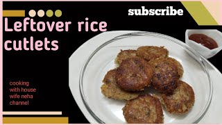 Rice cutlet Recipe  Basi Chawal Se Banaye Mazedaar Cutlet  Evening Snacks  Leftover Rice Cutlet [upl. by Haakon]