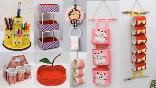 10 Best Out Of Waste Material Space Saving Ideas Recycling Craft Ideas [upl. by Kcirdot]