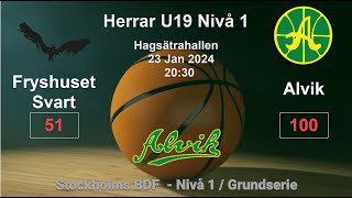 U19 Alvik Basket  Fryshuset Svart 10051 [upl. by Palla]