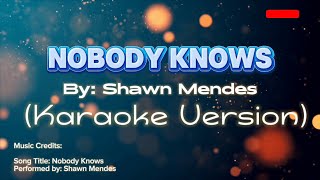 Nobody Knows by Shawn Mendes Karaoke Version [upl. by Vaientina]