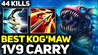 RANK 1 BEST KOGMAW IN THE WORLD 1V9 CARRY GAMEPLAY  Season 14 League of Legends [upl. by Corly]