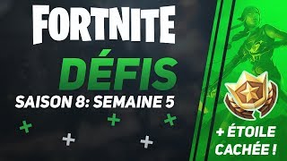 GUIDE SAISON 8 DÉFIS SEMAINE 5  BANNIÈRE CACHÉE ∗ Fortnite Battle Royale [upl. by Eednam]