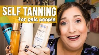 SELF TANNING FOR PALE PEOPLE  Testing St Tropez Ulta LOreal Sublime Bronze amp More [upl. by Warrin467]