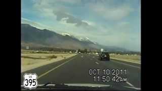 Lone Pine CA to Bishop CA Time Lapse DriveGROOVY [upl. by Ericha]