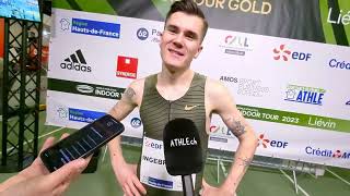 Jakob Ingebrigtsen says “I’m still the best” after World Leading 1500 at Lievin World Indoor Tour [upl. by Felske]