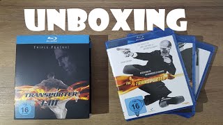 UNBOXING Film Transporter 13 Triple Feature Box Bluray Disc [upl. by Hgielyak]