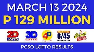 Lotto Result March 13 2024 9pm PCSO [upl. by Mulligan]