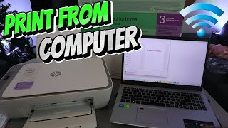 How to Print from Laptop Computer PC To HP Deskjet 2820e Printer HP Printer Print Tutorial [upl. by Girardi]