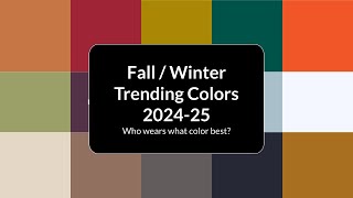 Pantone 2025  Fall  Winter Colors [upl. by Kentigera]