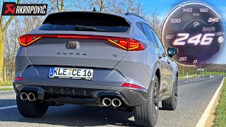 CUPRA FORMENTOR VZ 310 AKRAPOVIC  ACCELERATION TOP SPEED amp SOUND [upl. by Profant]