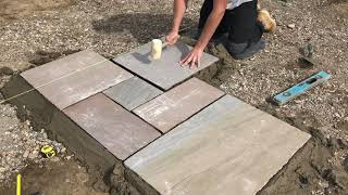 Laying Natural Stone Paving Guide [upl. by Lorenz693]