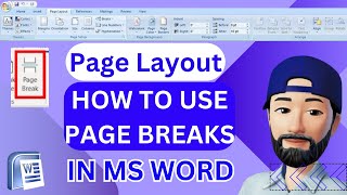 HOW TO USE PAGE BREAKS IN PAGE LAYOUT TAB IN MS WORD  What is break in page layout Types of break [upl. by Einberger493]