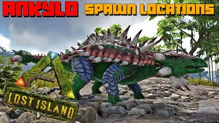 ARK Lost Island BEST Ankylo Spawn Locations  Where To Find Your Metal Farmers [upl. by Kimmel606]