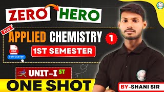 🔴Lec1  APPLIED CHEMISTRY  UNIT 1ST  वरदान 30  ByShani Sir [upl. by Eidac318]