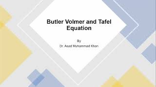 The Science Behind Electrode Kinetics Exploring the ButlerVolmer and Tafel Equations part 1 [upl. by Irrehs652]