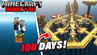 We Survived 100 Days On ONE BLOCK EXTREME in Minecraft Hardcore [upl. by Madid]