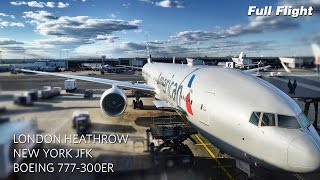 American Airlines Boeing 777300ER Full Flight London to New York AA107 with ATC [upl. by Angus]