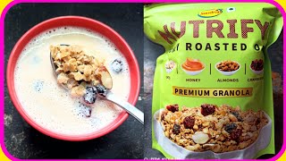 Nutrify Honey Roasted Oats PremiumGranola for children  home made simple recipe weightlossrecipe [upl. by Chill]