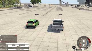 BeamNGdrive Local multiplayer camera focusing on two players in freeroam [upl. by Pebrook]