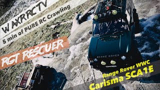 5 Minutes of PURE RC Crawling  Carisma Range Rover SCA1E amp RGT RESCUER  Felsenmeer Wental [upl. by Drabeck]