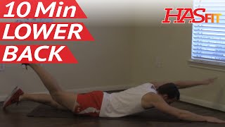 10 Minute Lower Back Workout  HASfit Lower Back Exercises  Strengthen Lower Back Workouts [upl. by Nonnarb]