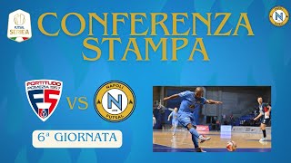 SESTA GIORNATA FORTITUDO POMEZIANAPOLI FUTSAL la conferenza stampa di PELEZINHO napolifutsal [upl. by Nona501]