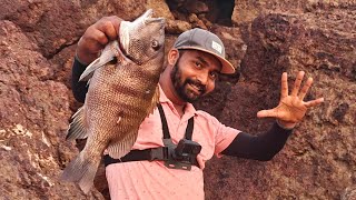 नवीन ठिकाणी गेलो मासे पकडायला  लागला मोठा मासा  fishing in kokan TejaGurav [upl. by Gerrit906]