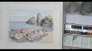 STUDY WITH ME while I paint  15 hours NO BREAK  Cantabrian sea Spain  Relaxing [upl. by Ingles]