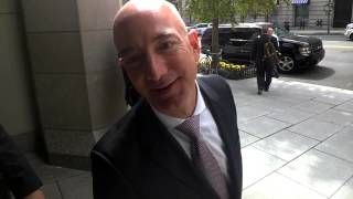 CI bumps into Amazon and Washington Post owner Jeff Bezos at National Press Club September 17 2014 [upl. by Ofori]