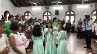 WELCOME DANCE AND SONG BY CATECHISM CHILDREN  PASTORS DAY  4 AUGUST 2024  ST ANNES CHURCH PONDA [upl. by Messing]