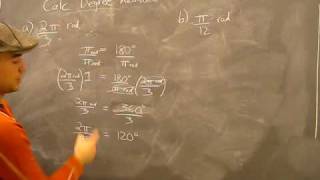 Converting Radians into Degrees Pt1 Trigonometry Math Help [upl. by Disraeli]