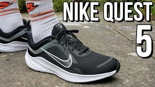 NIKE QUEST 5 REVIEW  On feet comfort weight breathability and price review [upl. by Gahl]