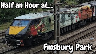 Half an Hour at 468  Finsbury Park East Coast Mainline 03082024  ECML trains London [upl. by Hedveh750]