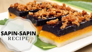 Sapin Sapin Recipe  Filipino Kakanin Recipe [upl. by Egoreg586]