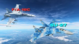 SU27 Vs FA18C  DOGFIGHT  DCS World [upl. by Osithe]