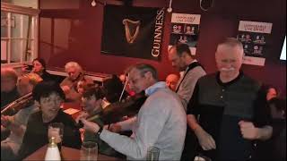 Irish music session at the Colin Campbell Kilburn April 2024 [upl. by Merchant426]